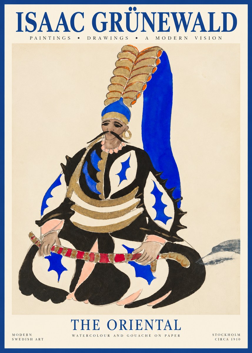Isaac Grünewald Figure in Oriental Costume No6 - Juliste