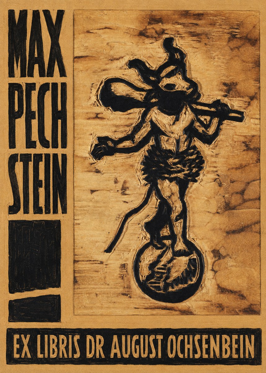 Max Pechstein Ex Libris Dr August Ochsenbein No5 - Juliste
