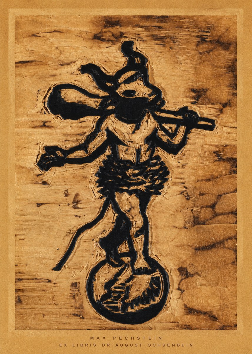 Max Pechstein Ex Libris Dr August Ochsenbein No6 - Juliste