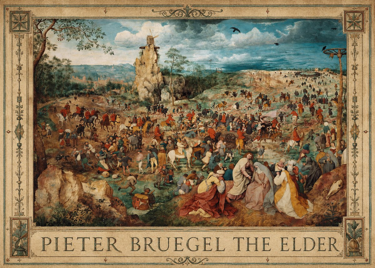 Pieter Bruegel The Procession to Calvary No1 - Juliste