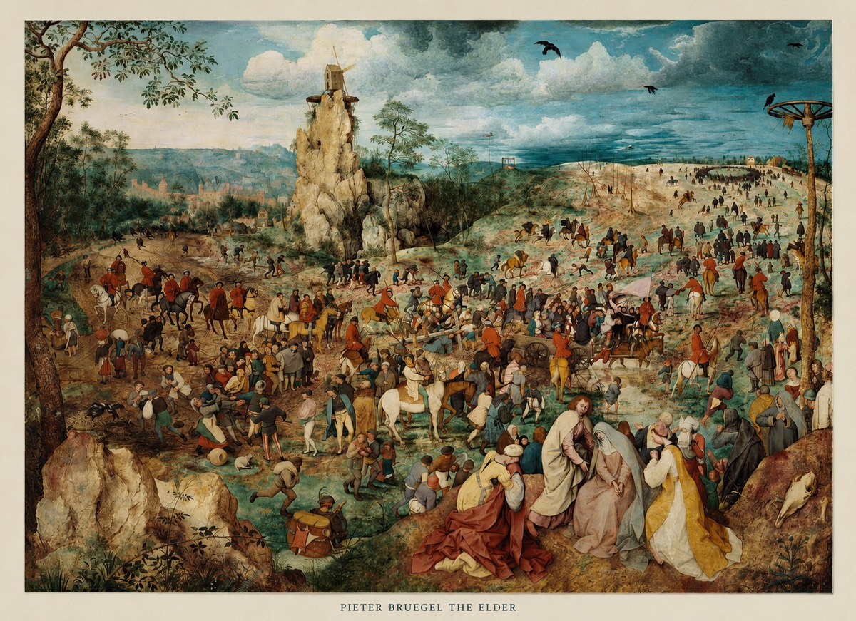 Pieter Bruegel The Procession to Calvary No6 - Juliste