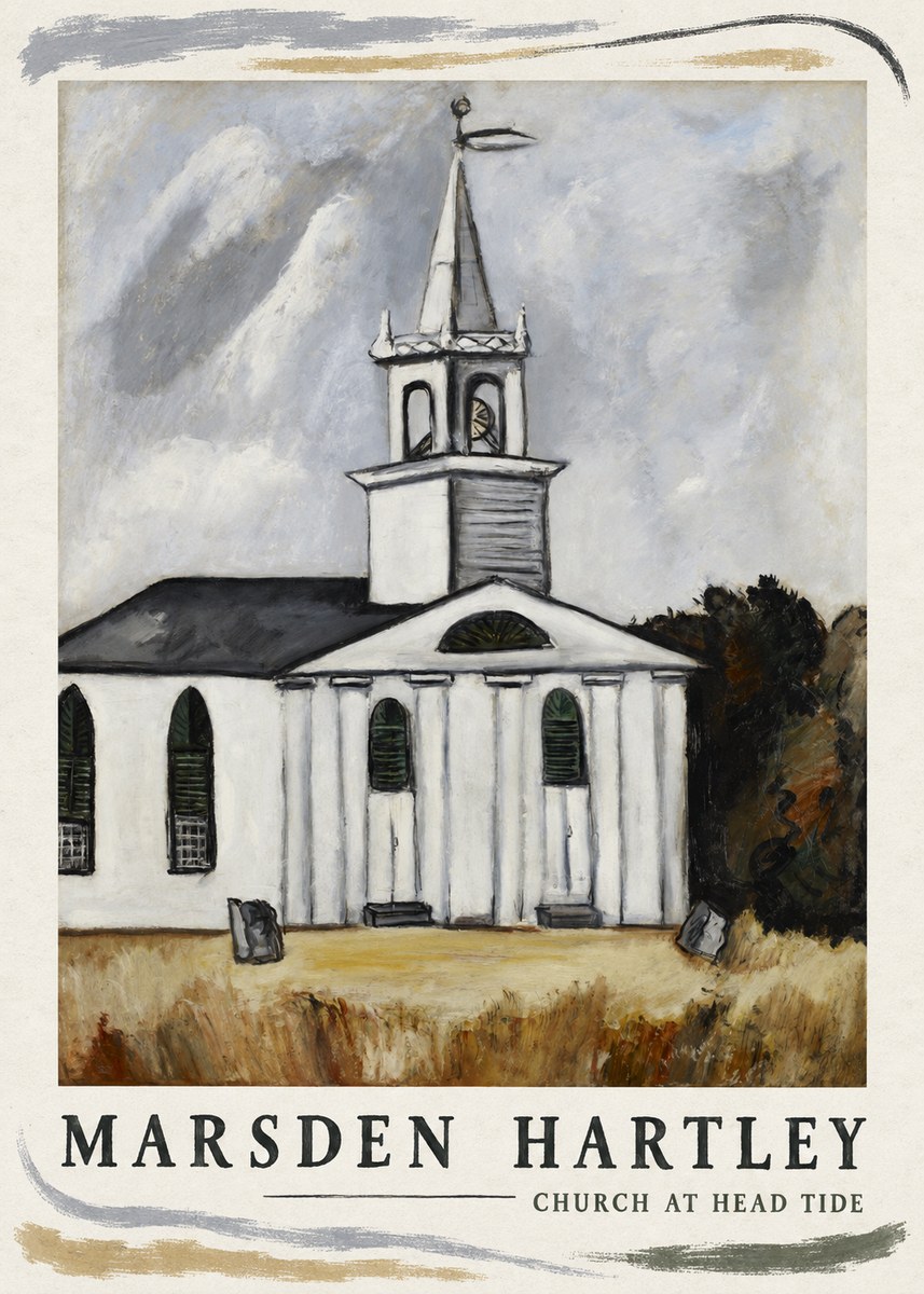 Marsden Hartley Church at Head Tide No4 - Juliste