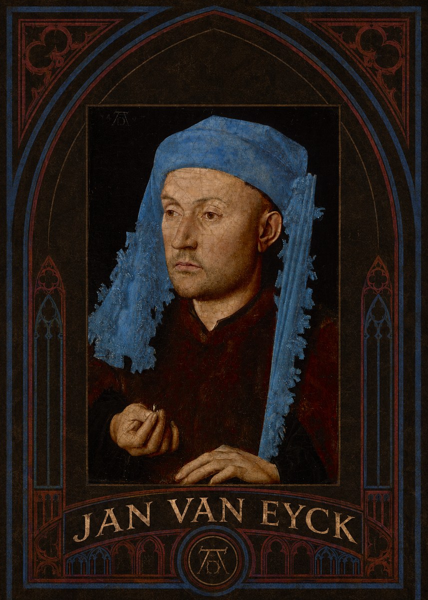 Jan van Eyck Portrait of a Man (Léal Souvenir) No5 - Juliste