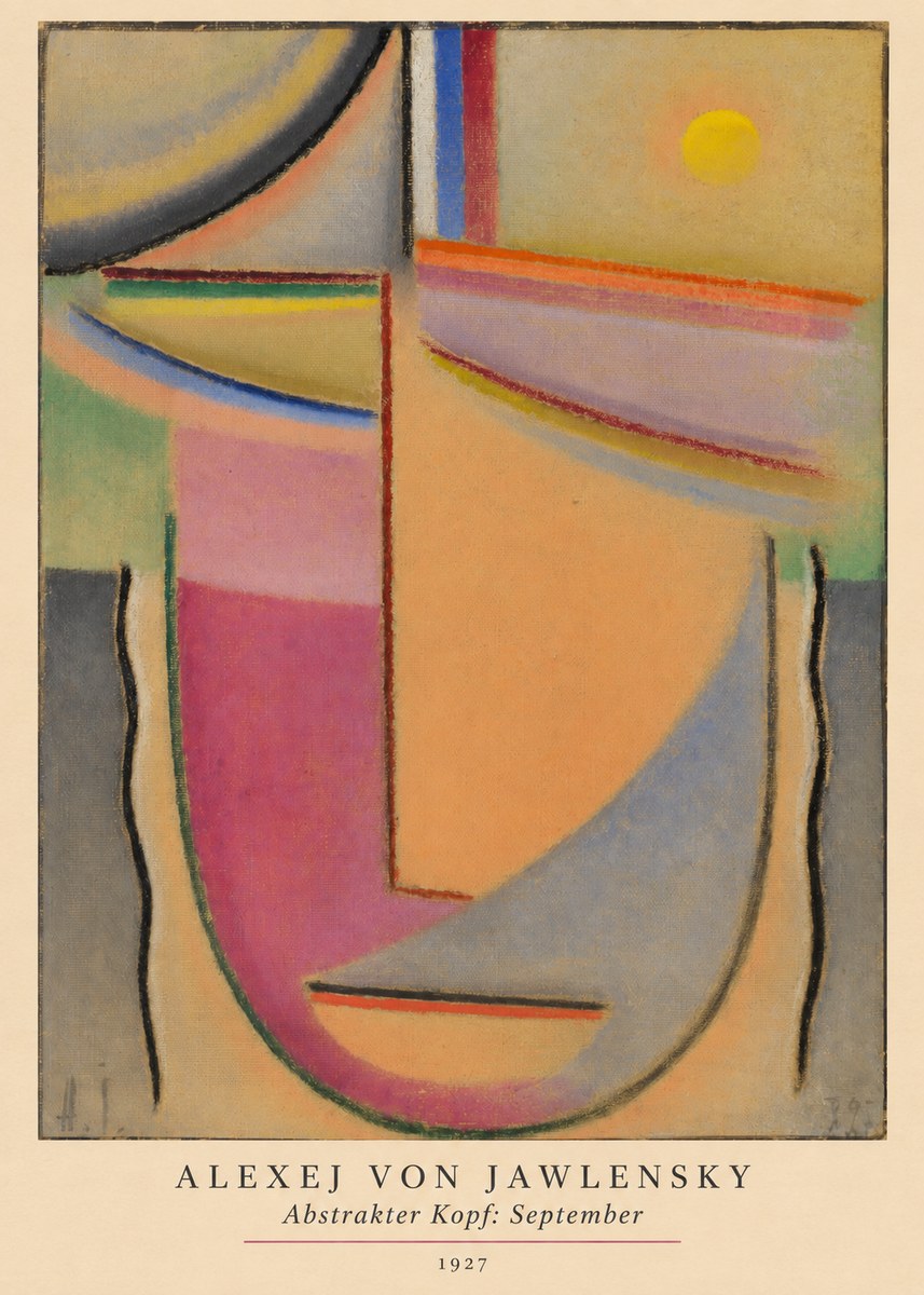Alexej von Jawlensky Abstrakter Kopf: September No6 - Juliste