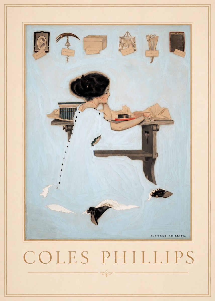 Coles Phillips Thinking of Him No1 - Juliste