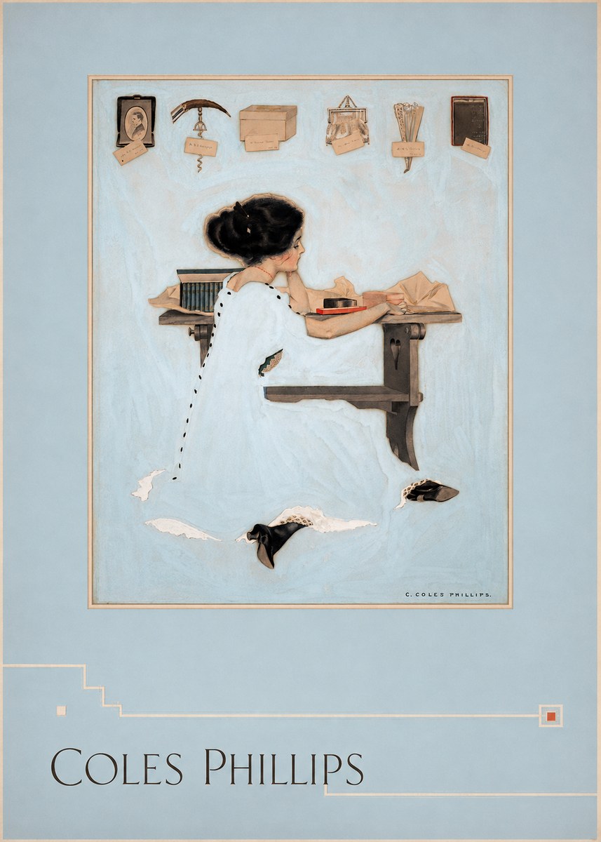 Coles Phillips Thinking of Him No3 - Juliste