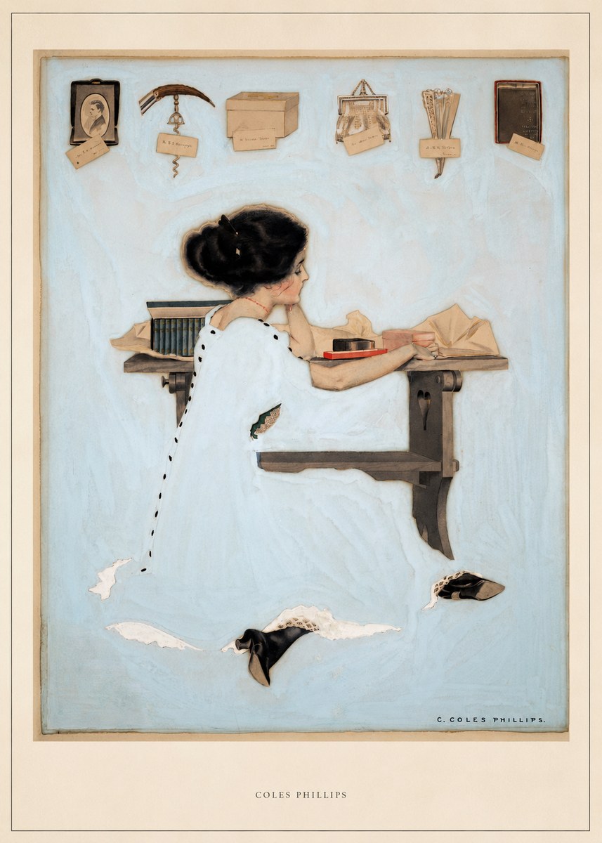 Coles Phillips Thinking of Him No4 - Juliste