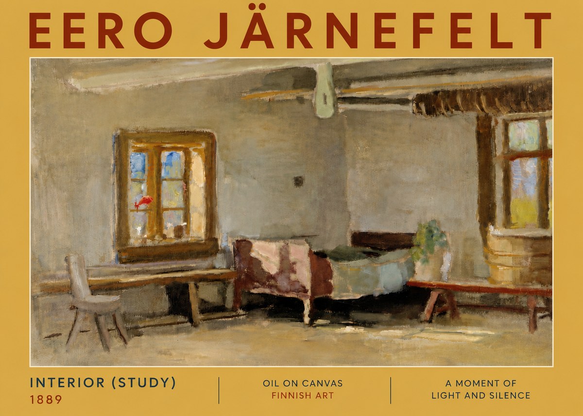 Eero Järnefelt Interior (Study) No5 - Juliste