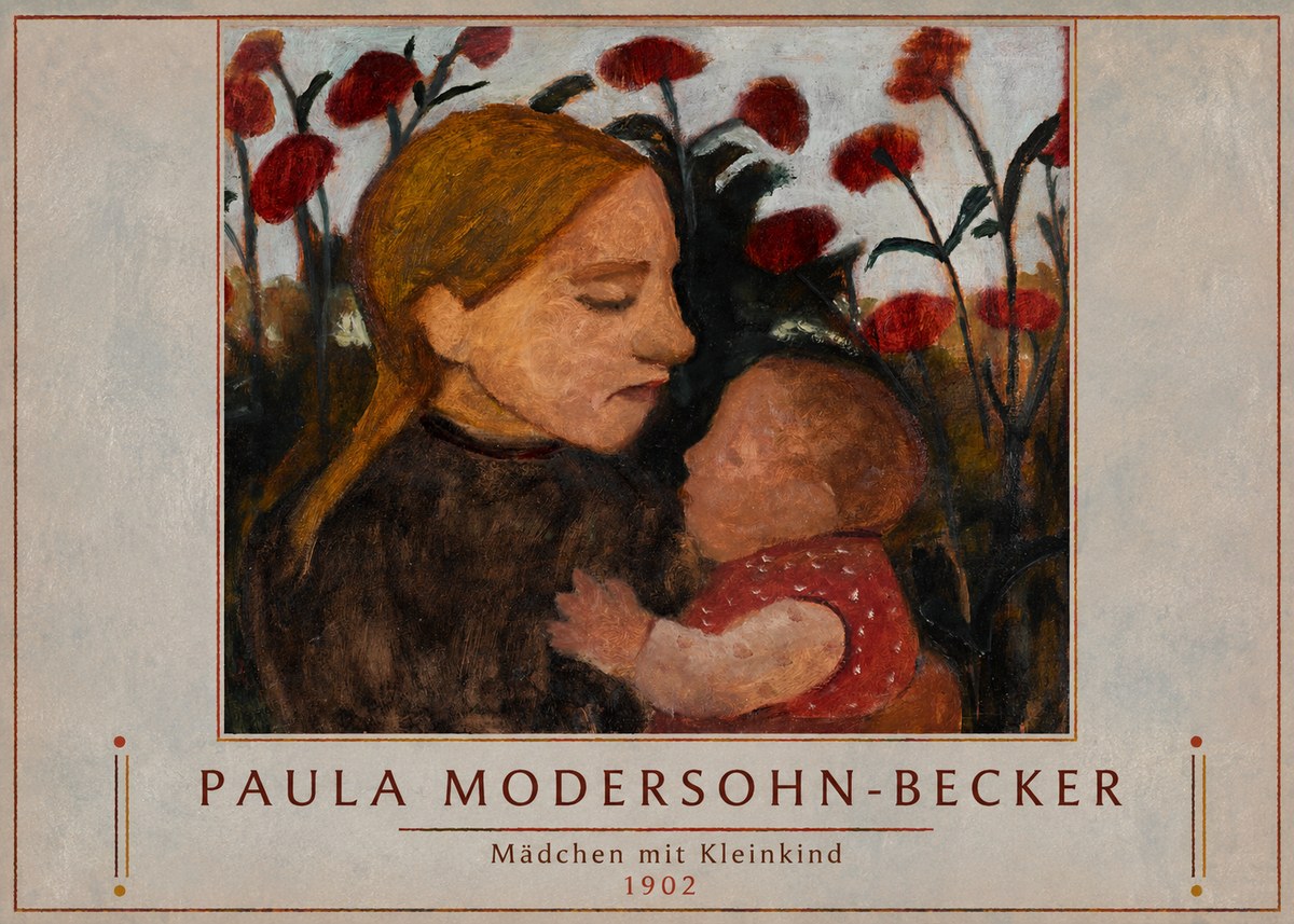 Paula Modersohn-Becker Mädchen Mit Kleinkind II No1 - Juliste