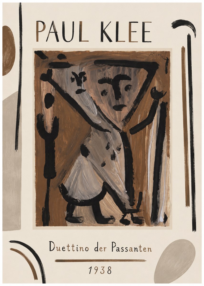Paul Klee Duettino Der Passanten No1 - Juliste