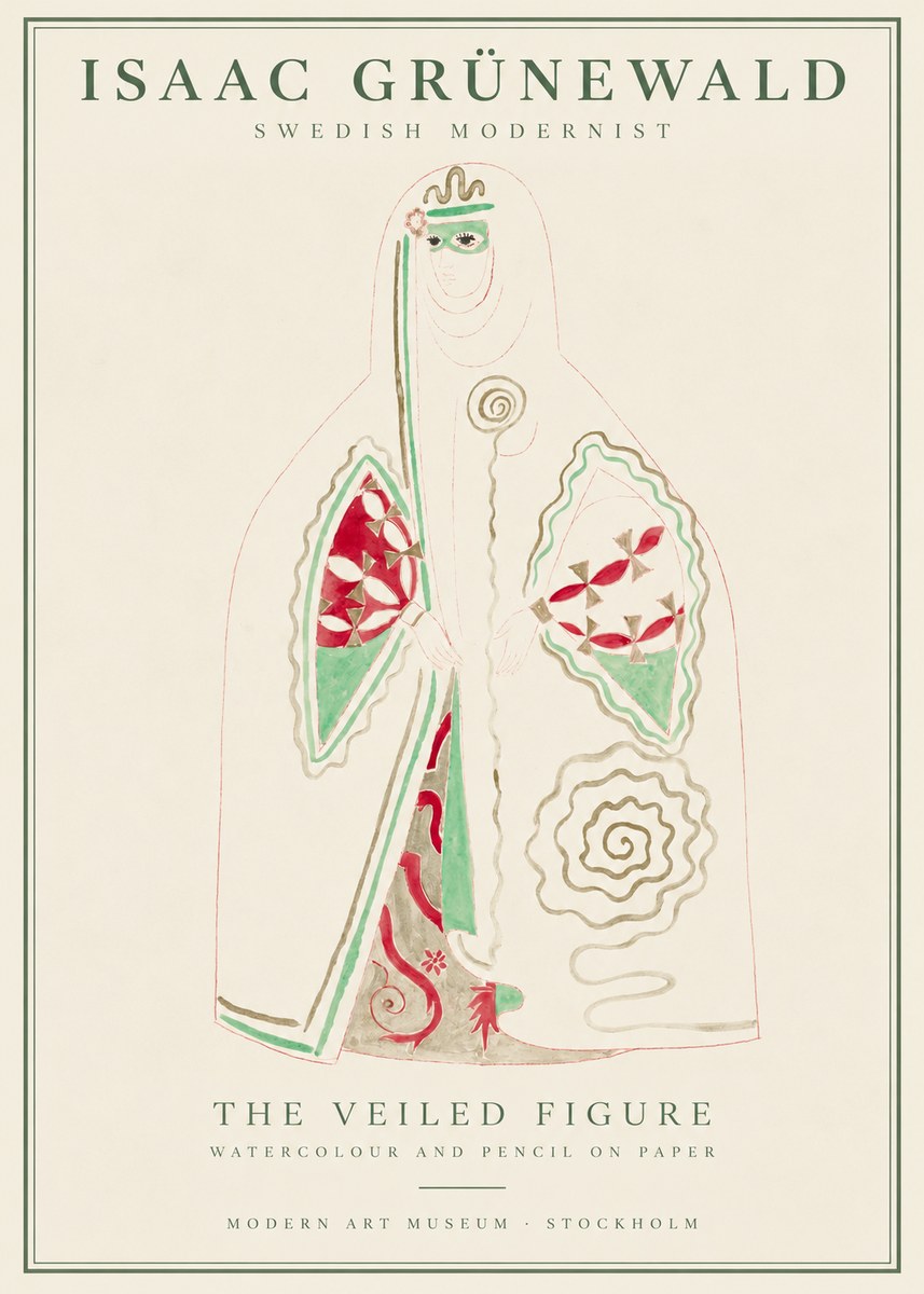 Isaac Grünewald The Veiled Figure No1 - Juliste
