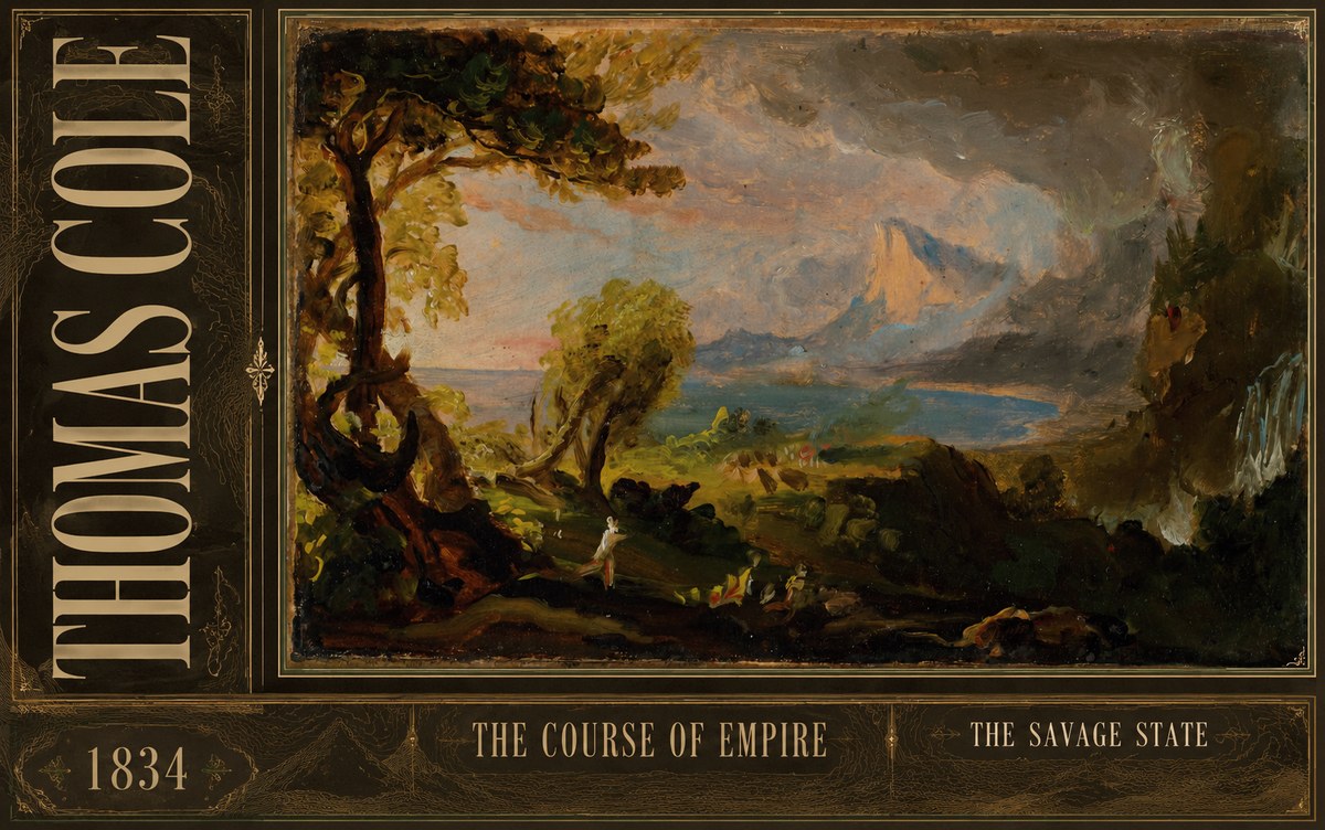 Thomas Cole The Course of Empire: the Savage State II No3 - Juliste