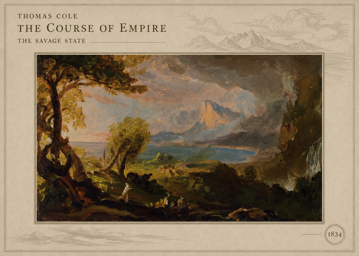 Thomas Cole The Course of Empire: the Savage State II No5 - Juliste