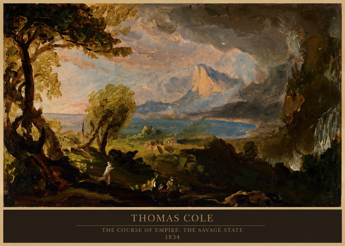 Thomas Cole The Course of Empire: the Savage State II No6 - Juliste