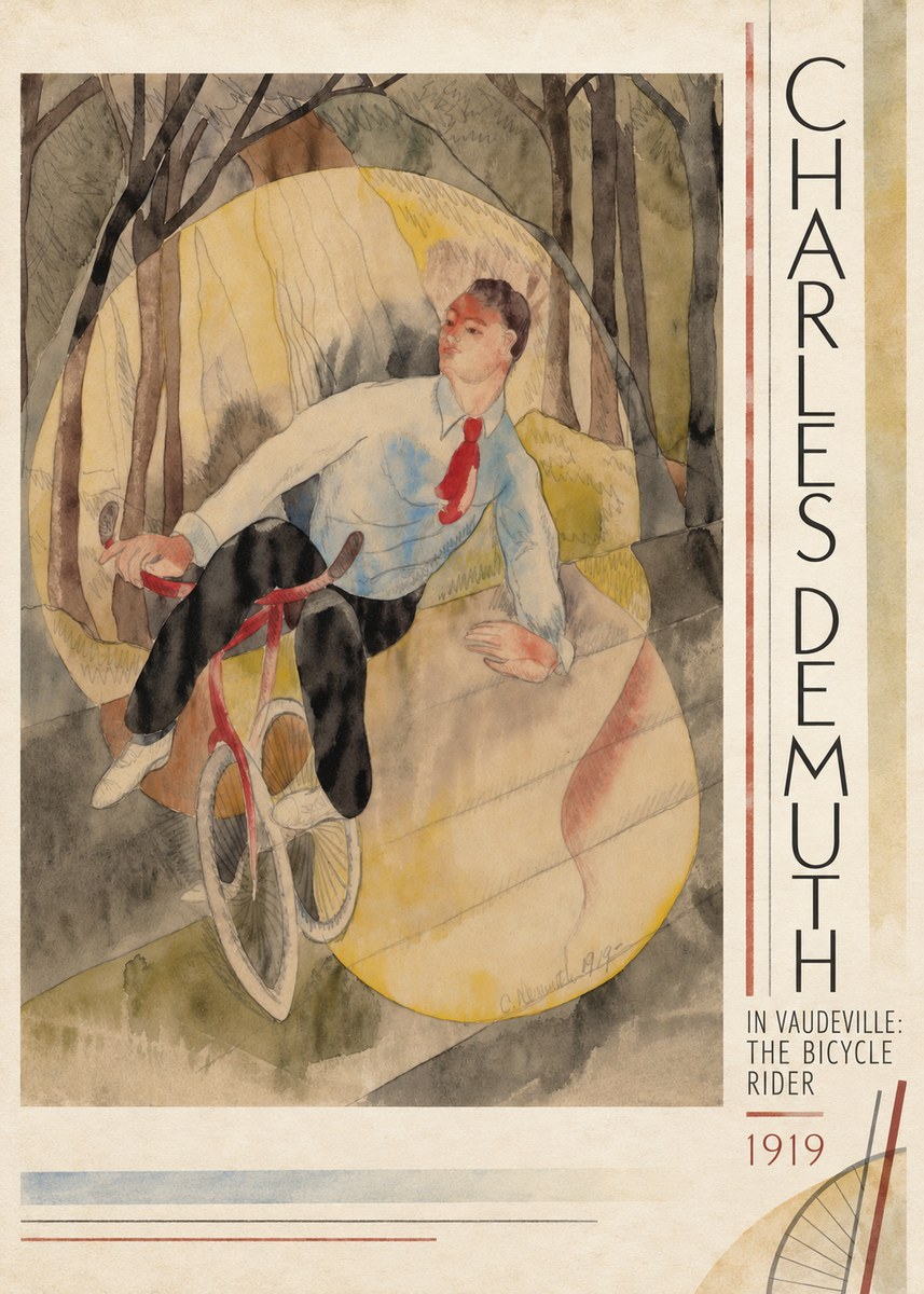 Charles Demuth In Vaudeville: the Bicycle Rider No3 - Juliste
