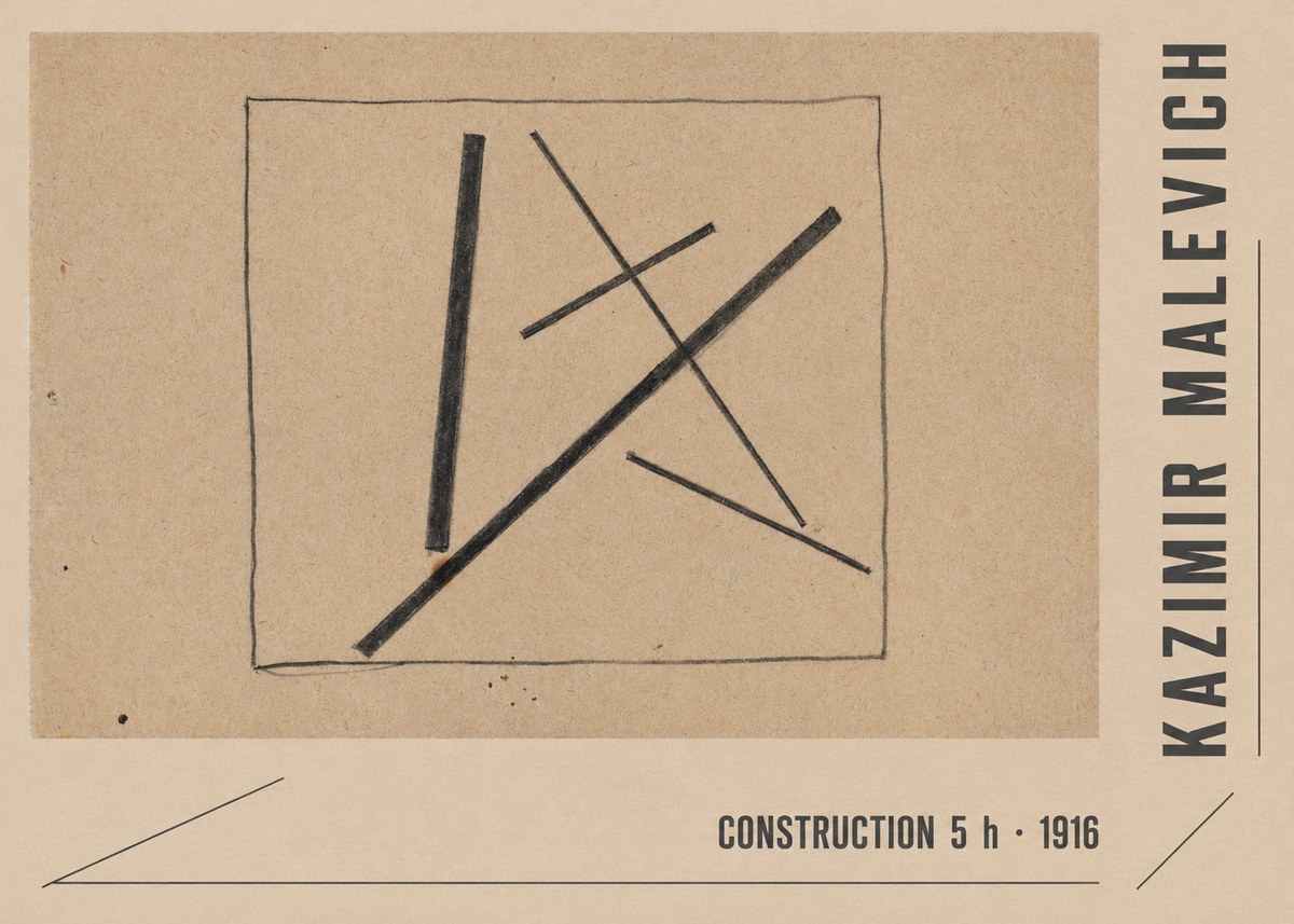 Kazimir Malevich Construction 5 H No2 - Juliste