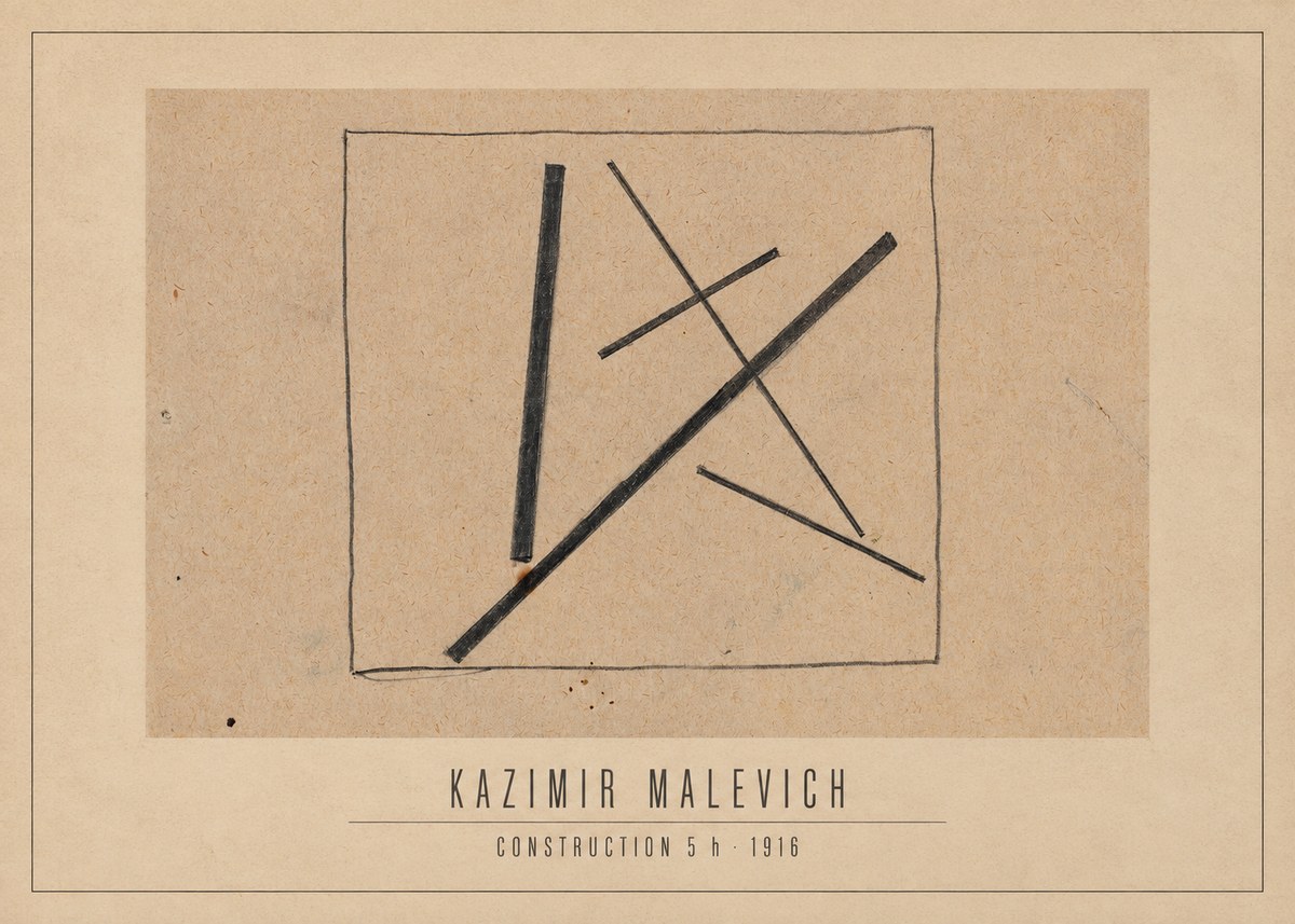 Kazimir Malevich Construction 5 H No3 - Juliste