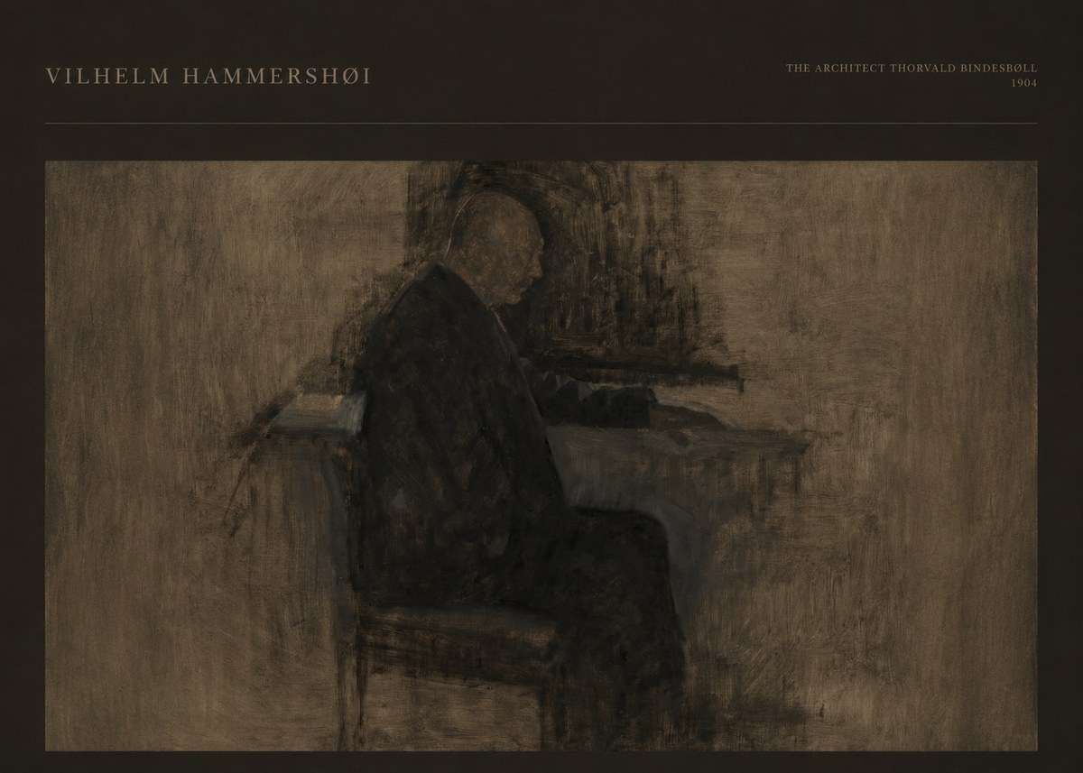 Vilhelm Hammershøi The Architect Thorvald Bindesbøll No4 - Juliste