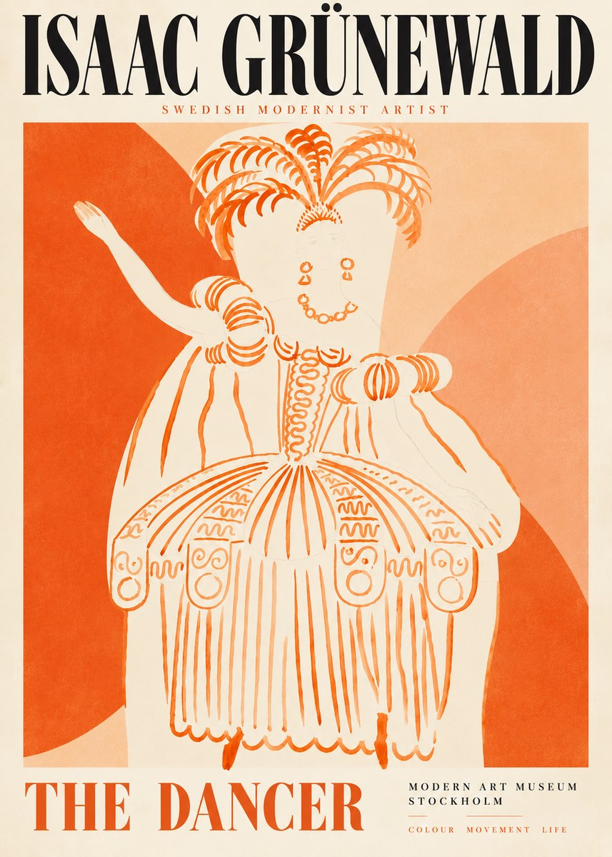 Isaac Grünewald The Dancer II No5 - Juliste