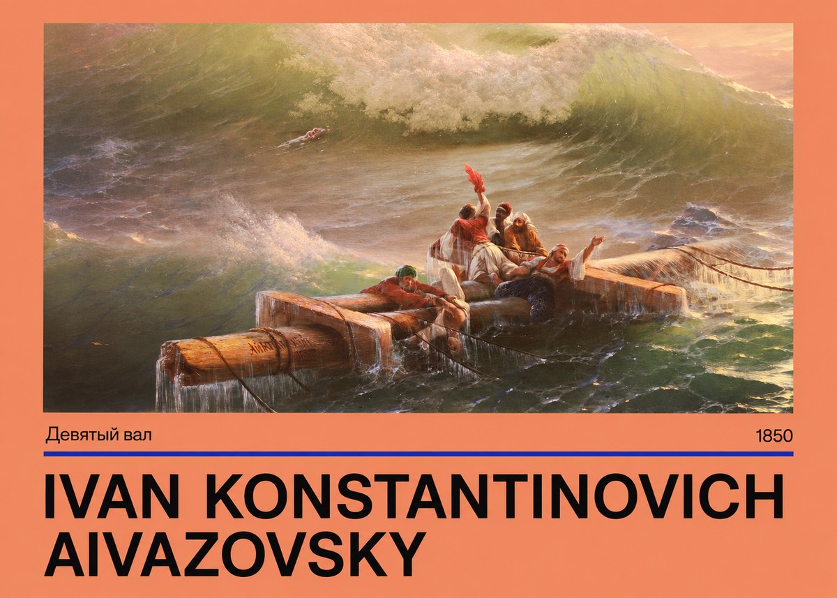 Ivan Konstantinovich Aivazovsky Девятый Вал No4 - Juliste