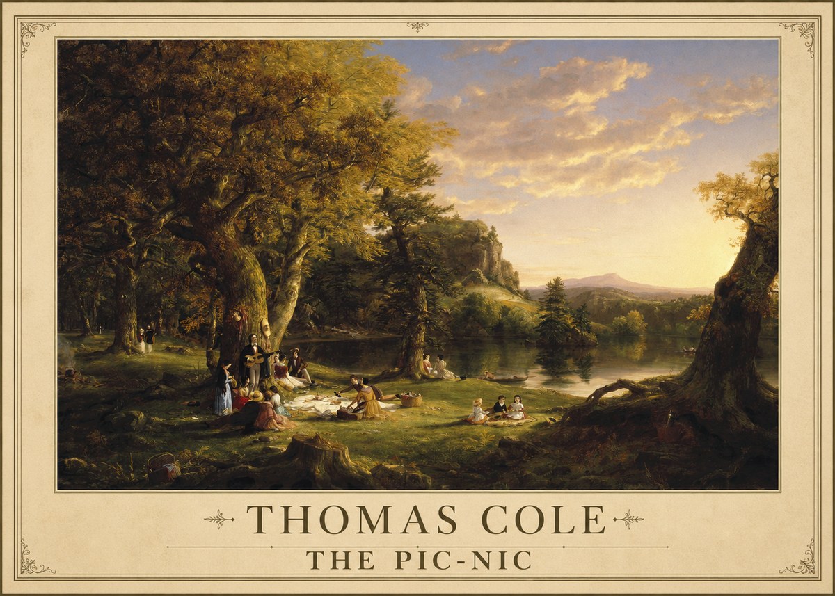 Thomas Cole The Pic-nic II No1 - Juliste