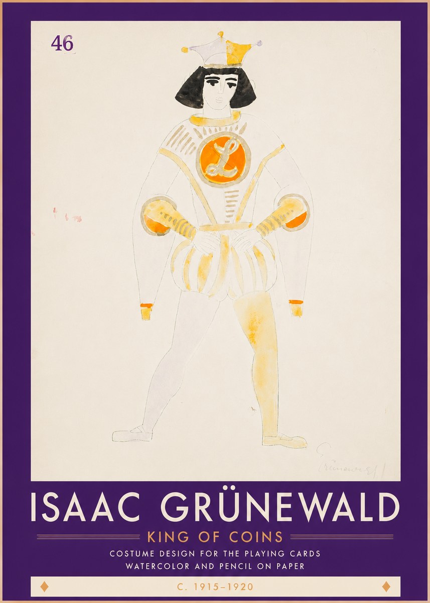 Isaac Grünewald King of Coins No3 - Juliste