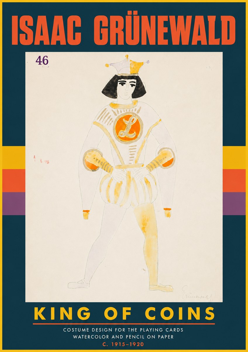 Isaac Grünewald King of Coins No4 - Juliste