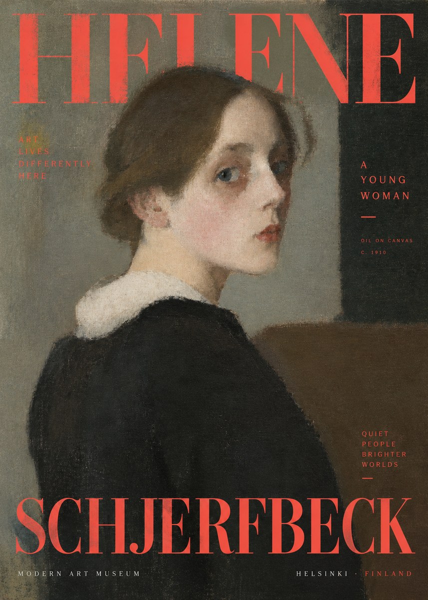Helene Schjerfbeck The Little Girl Arranging a Twig No6 - Juliste