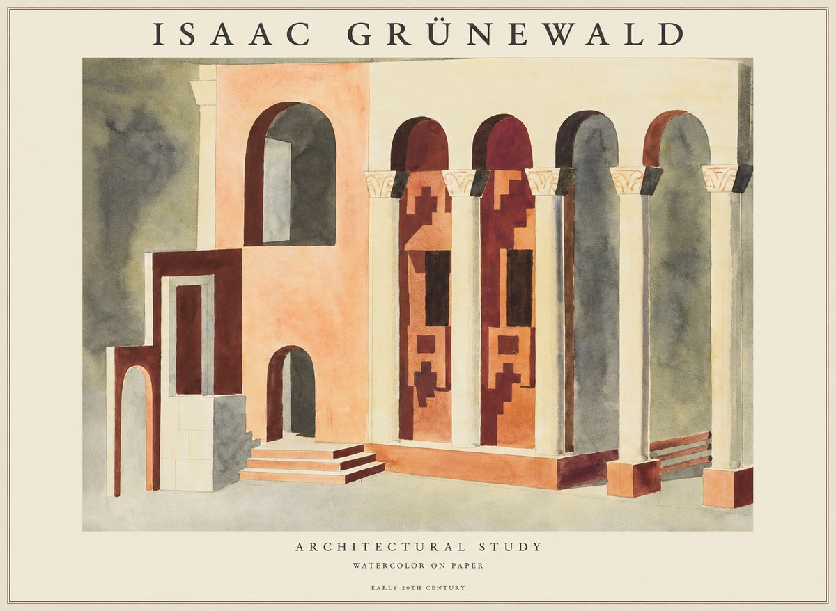 Isaac Grünewald Architectural Study II No1 - Juliste