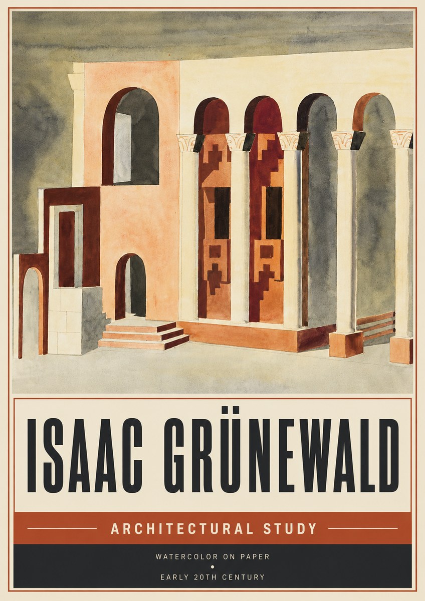 Isaac Grünewald Architectural Study II No5 - Juliste