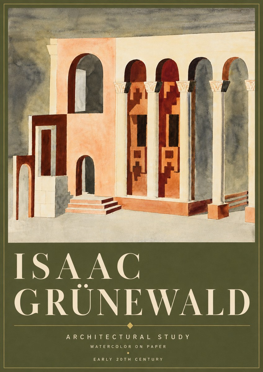 Isaac Grünewald Architectural Study II No6 - Juliste