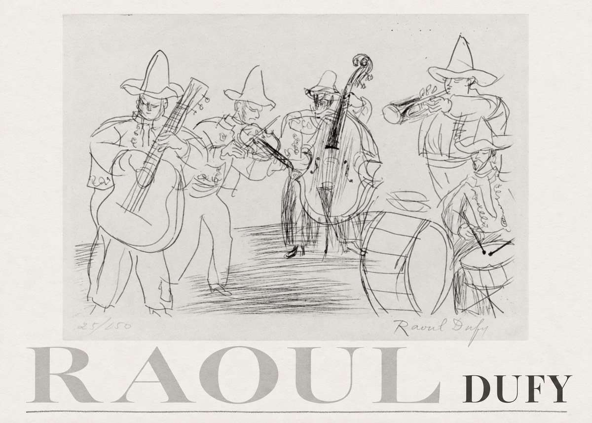 Raoul Dufy Musicians No3 - Juliste