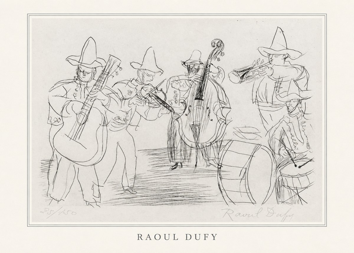 Raoul Dufy Musicians No4 - Juliste
