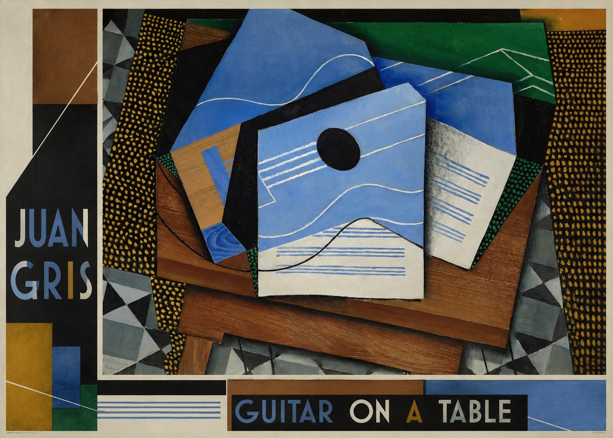 Juan Gris Guitar on a Table No2 - Juliste