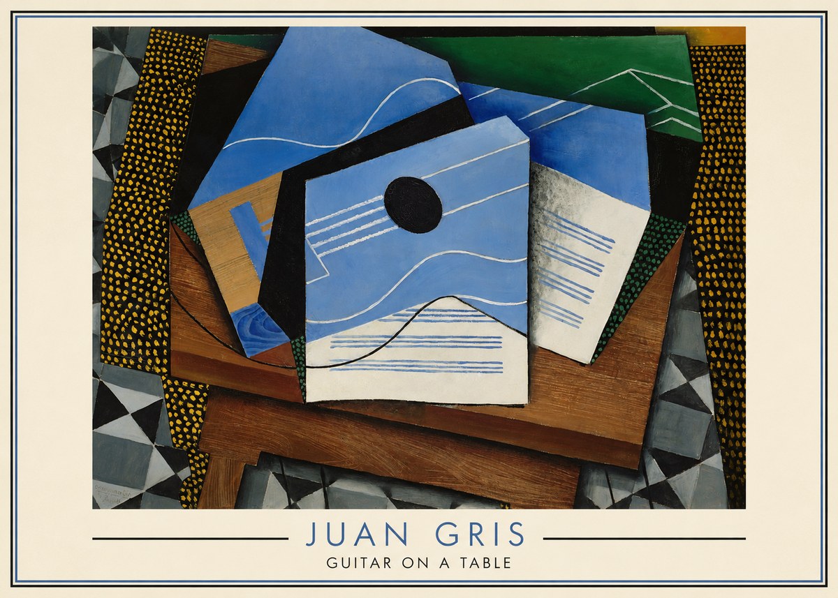 Juan Gris Guitar on a Table No6 - Juliste