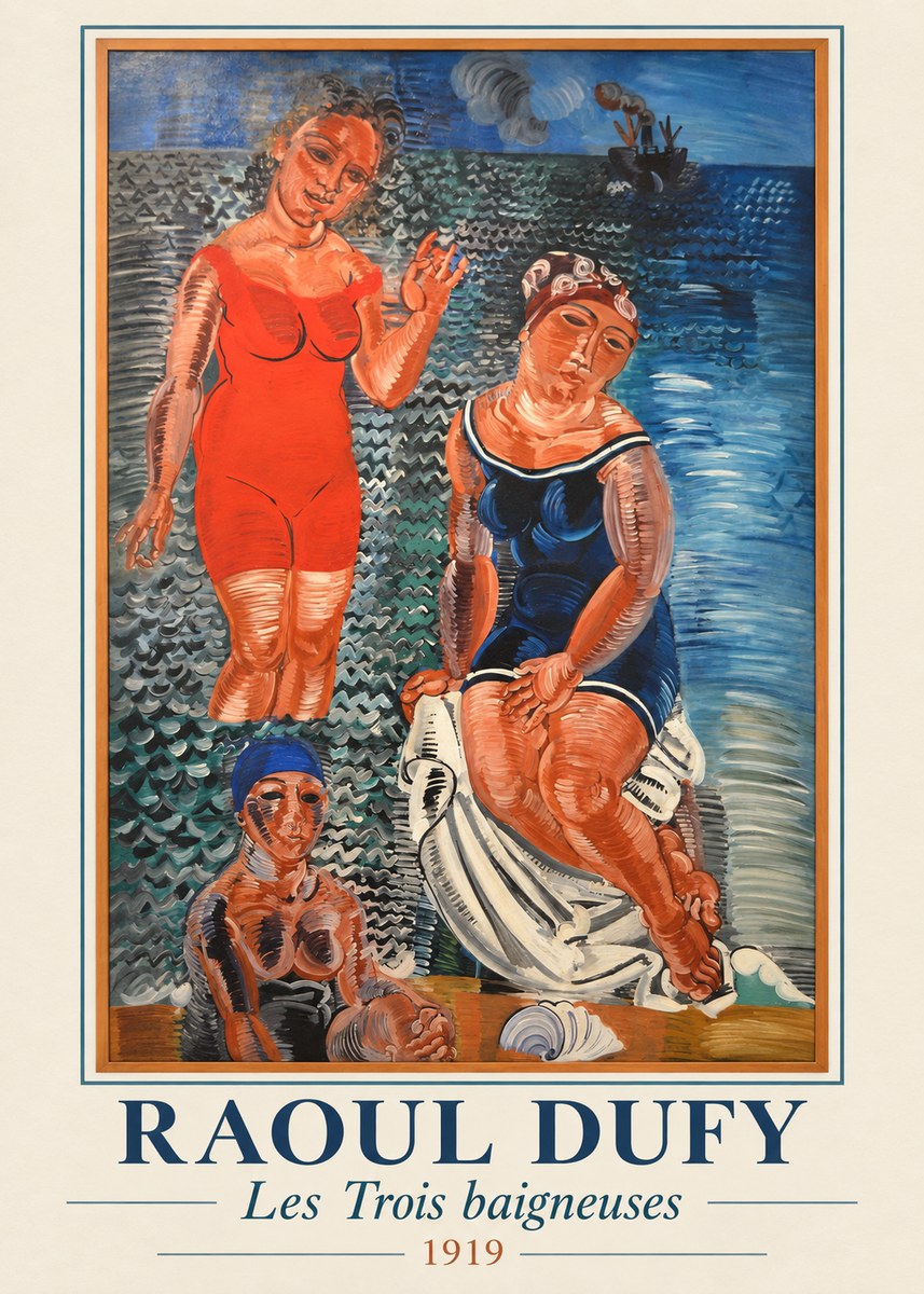 Raoul Dufy Les Trois Baigneuses No1 - Juliste