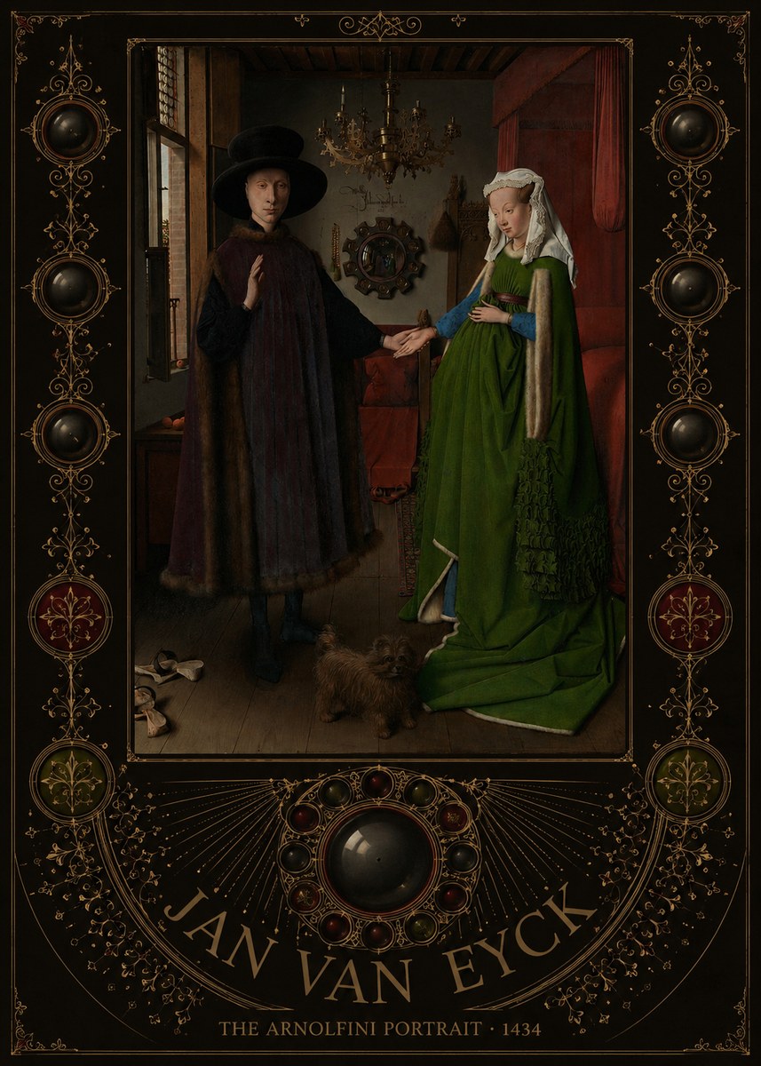 Jan van Eyck The Arnolfini Portrait VII No4 - Juliste