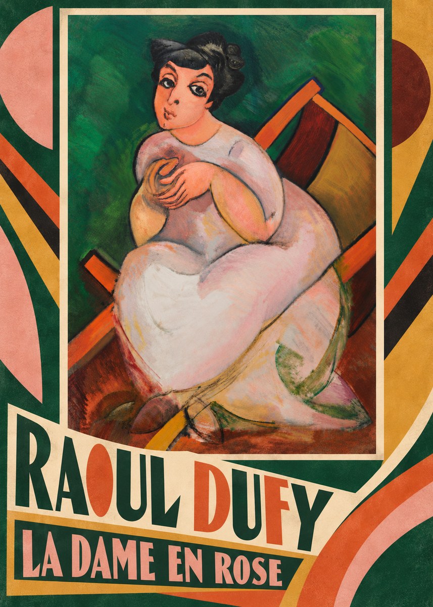 Raoul Dufy La Dame En Rose No5 - Juliste