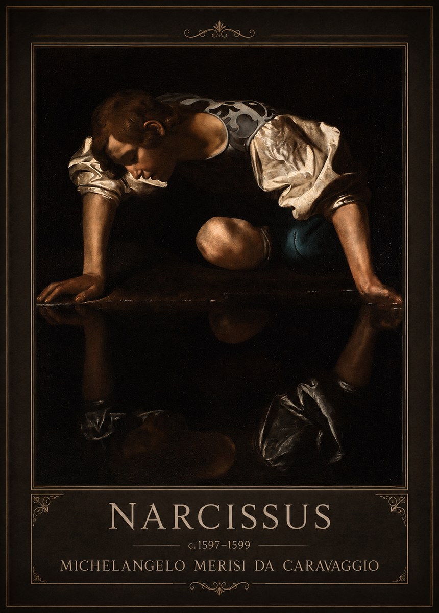 Michelangelo Merisi da Caravaggio Narcissus II No1 - Juliste