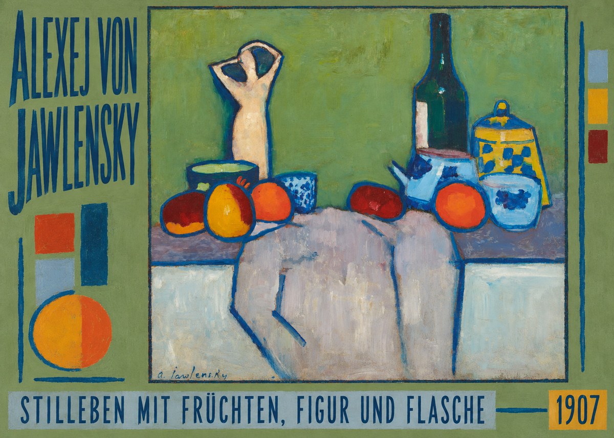 Alexej von Jawlensky Stilleben Mit Früchten, Figur Und Flasche 1907 No2 - Juliste