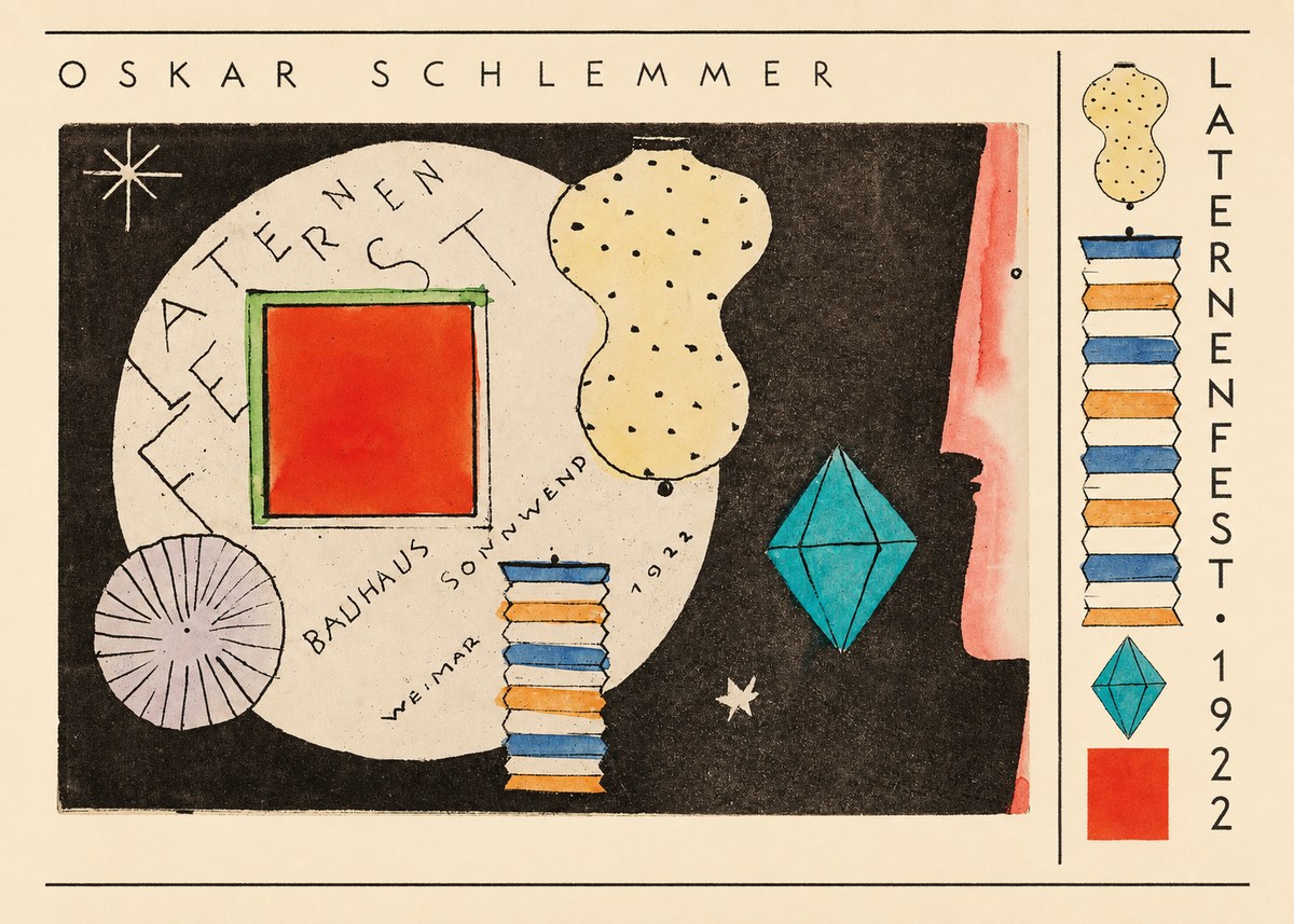 Oskar Schlemmer Laternenfest No6 - Juliste