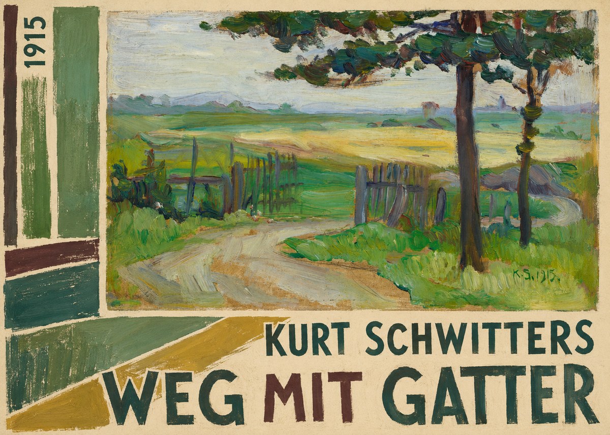 Kurt Schwitters Weg Mit Gatter No2 - Juliste