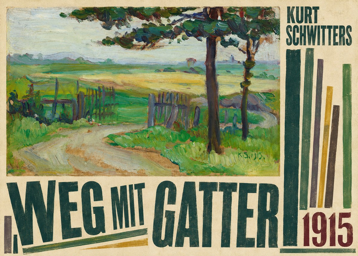 Kurt Schwitters Weg Mit Gatter No6 - Juliste