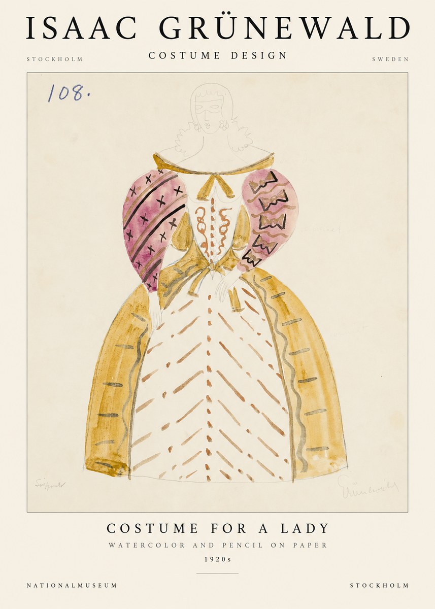 Isaac Grünewald Costume Design XII No2 - Juliste