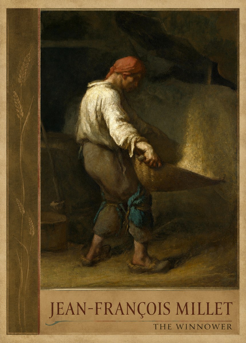 Jean-François Millet The Winnower No2 - Juliste