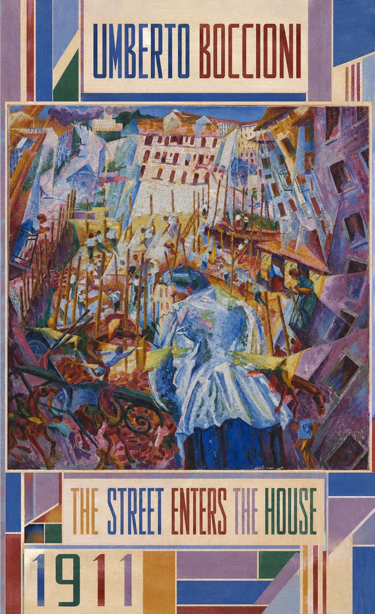 Umberto Boccioni The Street Enters the House No5 - Juliste