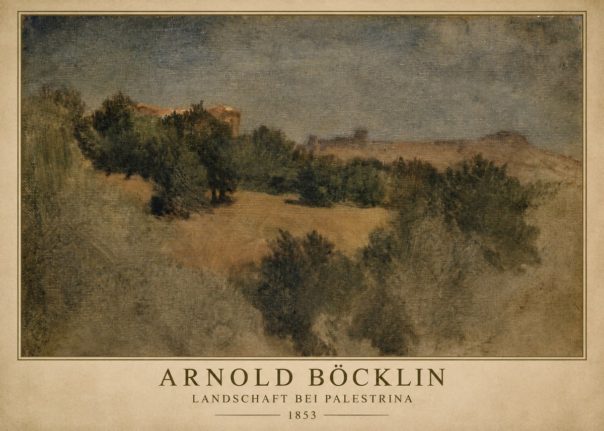 Arnold Böcklin Landschaft Bei Palestrina No1 - Juliste