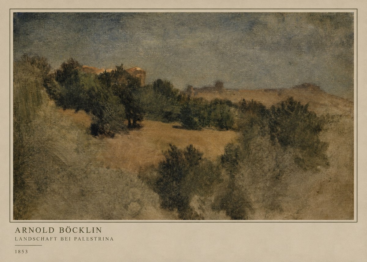 Arnold Böcklin Landschaft Bei Palestrina No3 - Juliste
