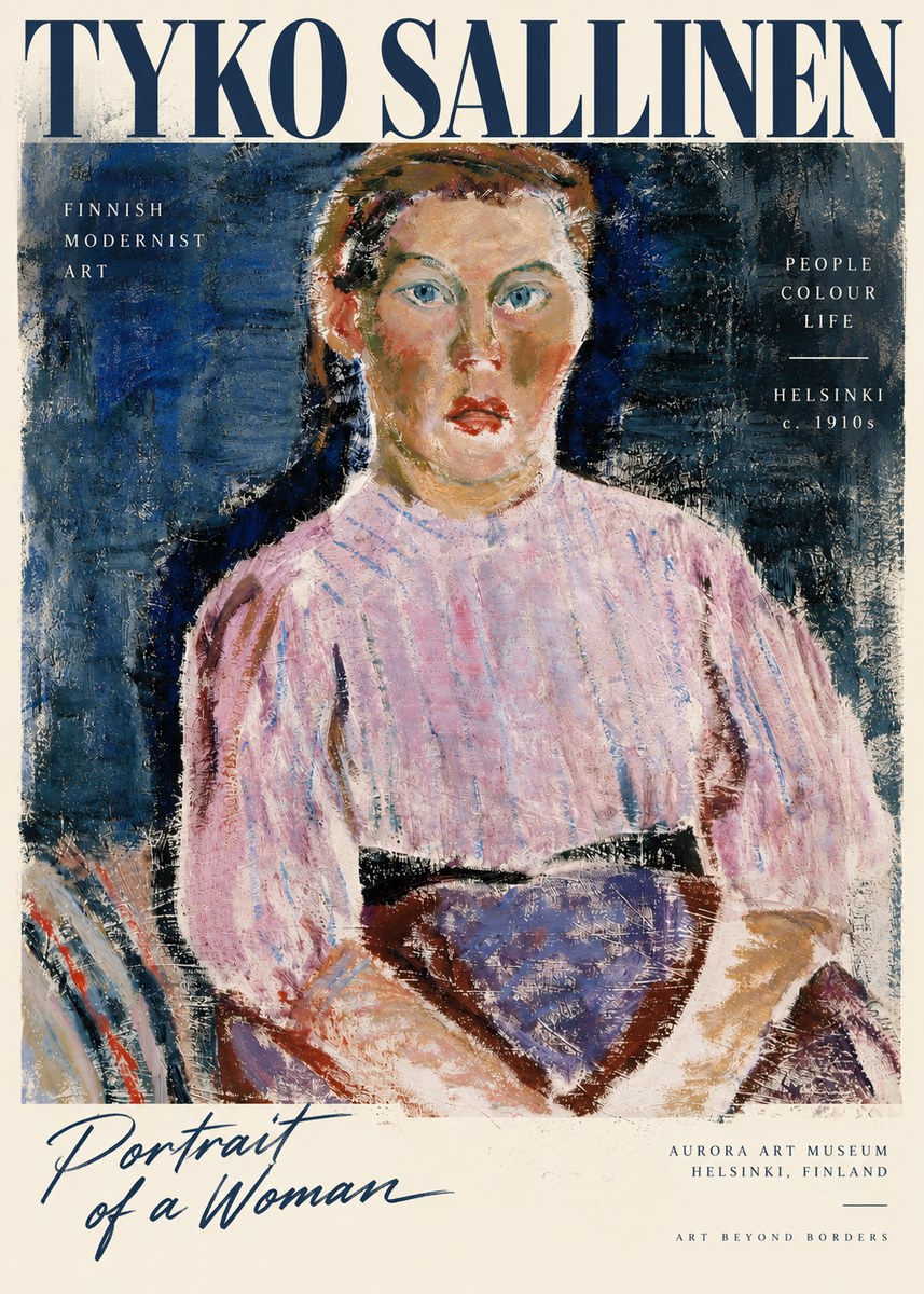 Tyko Sallinen Portrait of a Woman II No3 - Juliste