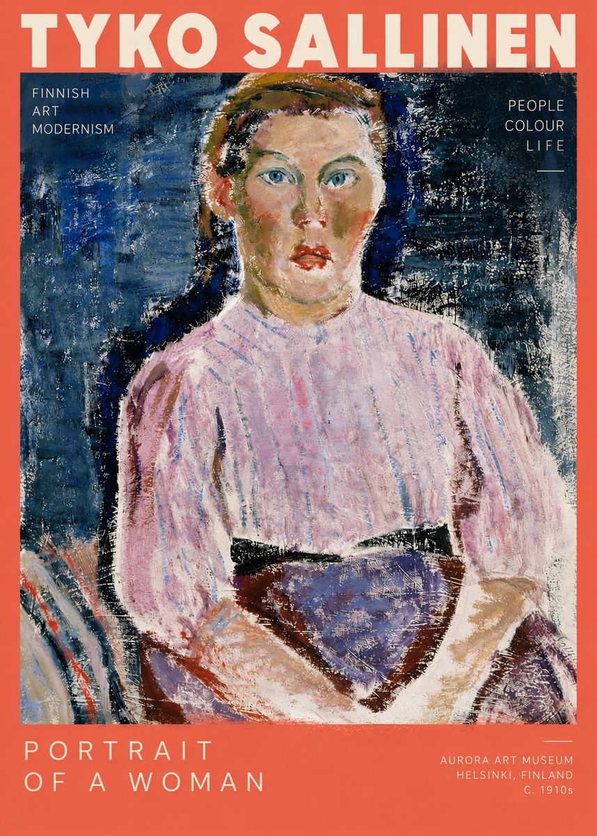 Tyko Sallinen Portrait of a Woman II No5 - Juliste